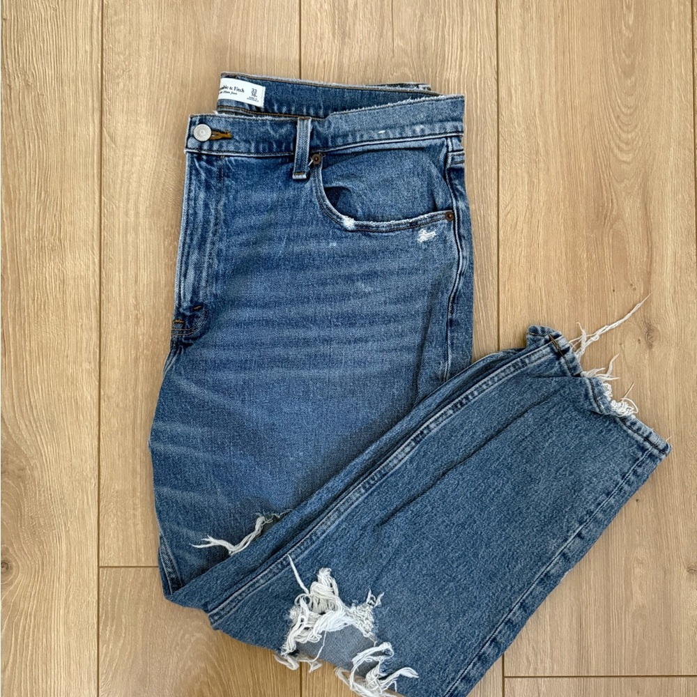 Distressed Blue Jeans
